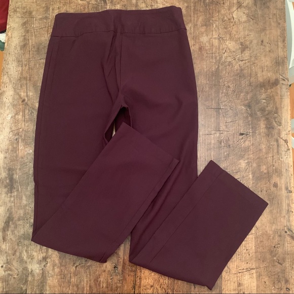 Burgundy stretch pants - Picture 2 of 5